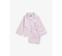 Trotters Girls Pale Pink Gingham Kids Margot Ballerina Gingham-print Cotton Pjyamas 1-11 Years 12-24 Months