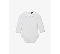 Trotters Trotters Milo Piped-Trim Stretch-Cotton Babygrow 3-24 Months White 18-24 Months
