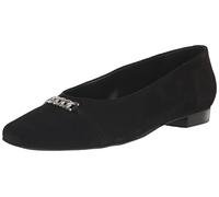 Trotters Women's Harmony Ballet Flat, Black Suede, 7 Narrow