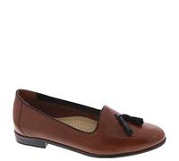 Trotters Women's Liz Tassel Loafer Flat, Luggage Black, 9 Narrow