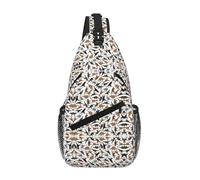 Trotting Flat Coated Retrievers Paw Crossbody Sling Bag Crossbody Shoulder Chest Bag Shoulder Strap Waist Fanny Pack Men Women
