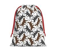 Trotting Flat Coated Retrievers Paw Print Gift Stylish Bags Holiday Parties Wedding Favors Candy Wrapping Storage Reusable