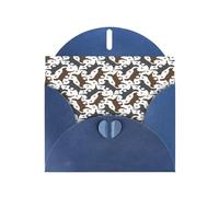 Trotting Flat Coated Retrievers Paw Print Greeting Cards With Envelopes,Holiday,Birthday,Wedding,And All Occasions