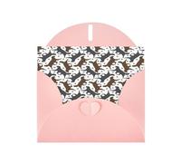 Trotting Flat Coated Retrievers Paw Print Greeting Cards With Envelopes,Holiday,Birthday,Wedding,And All Occasions