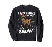 Trotting Through The Snow Funny Horse Equestrian Christmas Sweatshirt