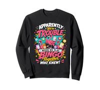 Trouble Friends Squad Women Bingo Night Crew Sweatshirt
