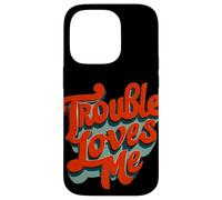 Trouble Loves Me Speech Stamp for Boys and Girls Case for iPhone 14 Pro
