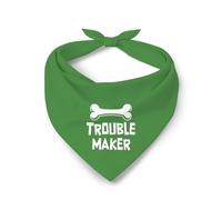 Trouble Maker Funny Bone Graphic Dogs Neckerchief Durable Pet Triangle Scarves Soft Cat Dog Kerchief For Small Medium Large Dogs