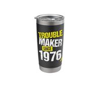 Trouble Maker Since 1976 - Sarcastic Joke Birth Year Stainless Steel Insulated Tumbler
