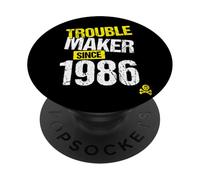 Trouble Maker since 1986 - Sarcastic Joke Birth Year PopSockets Adhesive PopGrip