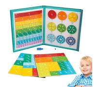Troublebook - Magnetic Durable Magnetic Panels, Multifunctional Math Learning Aid, Fun Fraction Management Set, Compact Portable Educational Resource, Visual Math Core Tool