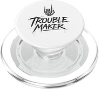 Troublemaker Skeleton Rock Hand Punk Rebel, Boys Girls Kids PopSockets PopGrip for MagSafe