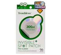 Troubless Invisible Pimple Spot Patch - Classic, Hydrocolloid Acne Patches for Face | Ultra Thin Acne Patches with Easy Peel Handle | Overnight Pimple Patches | 2 Sizes, 96 Count (Pack of 1)