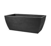 Trough Grooves Planter Black Gray Flower Pot Plant Box Herb Container Garden
