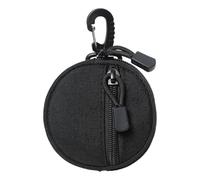 Tround Coin Bouch - External Change Wallet, Mini Holder | Travel Organizer, Coin Bag with Zipper Closure, Earphone Case for Hiking, Arra, Black, riferimento alla descrizione, Please refer to