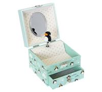 Trouselier - Penguin - Treasure Box & Musical Jewellery - Ideal Gift for Children - Glow in the Dark - Mozart Night Music - Green, S20801