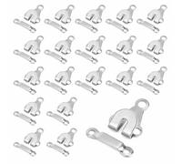 Trouser Fasteners Hook and Bar, 20 Pack Trouser Hooks and Bar Fastenings for Clothes Sew On Eye Fastener Latch Closures for Clothing Sewing