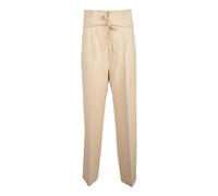 trouser - female - Erika Cavallini - Straight Trousers - Beige - L - Trousers L