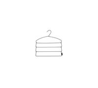 - Trouser Hanger - Non-Skid Fabric Coating - 4 Pieces on 1 Hanger - Space Saving Organiser - Soft-Touch Wardrobe Accessory - Clothes Rack Essentials -