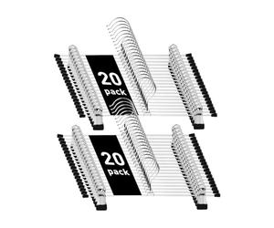 Trouser Hanger, WEIDMAX Pant Hangers 40 Pcs Space Saving Skirt Hangers with Clips Adjustable Non-Slip Coat Suit Skirt Hangers Heavy Duty Chrome Clothes Hangers Clothes Hook