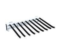 Trouser Hangers Expandable trouser rack, pull-out wardrobe for 9 trousers, clothes, for wardrobes with a depth of 48 cm - left Skirt Hangers