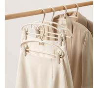 Trouser Hangers Space Saving - 5 Pack Hangers - Closet Organiser Jean Hangers - Scarf Holder Closet Space Saving Hangers - Pants Rack Leggings Hanger Space Saver