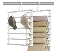 Trouser Hangers Space Saving Plastic&metal 360° Rotate Trousers Hangers for Women Multifunctional Coat hanger Adult Wardrobe Storage Organiser for Skirt,Jeans,Clothes,Tie,Belts,Scarf and Towel