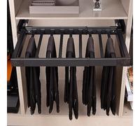 Trouser Pull-Out Stand, Extendable Metal Clothes Rail for Wardrobe, Hidden Trouser Storage, Removable Design, Suitable for Washing Machine Cabinet, 60-85cm