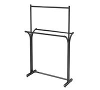 Trouser Rack Removable Pull-Out Rack Wardrobe Storage Expandable Space Saving Drawer-Style Hanger Rod Rolling Trolley Multifunctional，Double Layer Portable Metal Clothing Rack with Double Ha