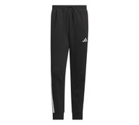 adidas Men's Essential Three Stripes Fleece Pants, Black/White, XXL