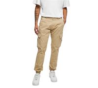 Trousers cargo Urban Classics Washed Twill Beige 32