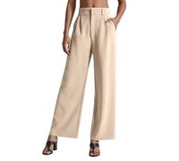 Trousers for Women Dressy Motorcycle Beach Elastic Waist Trendy Swim Shorts Suit Trousers Class Bike Riding Interview Flowy for Women(Bronze,XL)
