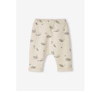 Trousers in Cotton Fleece, for Newborn Babies beige light all over printed