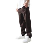 Urban Classics Men's Drawstring Joggers - Elastic Waist, Zipped - Brown 4XL