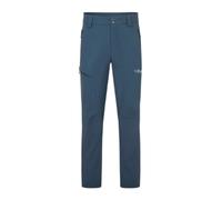 Rab Men's Incline Pants - Mid-Weight Wind-Resistant Softshell Trousers for Hiking, Trekking, & Climbing - Tempest Blue - 34/32" Inseam