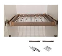 Trousers Rack Pull Out Pants Hangers Heavy Duty Pull Out Pants Hangers,Load 30Kg,Extendable Trousers Hanger Rack Clothes Organizers for Width 564 to 864Mm Deep 48Cm Wardrobes,with Damper/Pur LWX