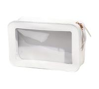 Trousse Per Il Trucco Trasparente - Trousse Per Cosmetici, Beauty Case Trasparente | Da Viaggio Portatile E Impermeabile, Leggero Con Cerniera, Per Viaggi All'aperto, Per Donne, Uomin, White