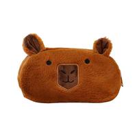 Trousse Scolaire Capybara | Boîte à Crayons Zippée Mignonne with Peluche | Étui à Stylos en Peluche Décoratif | pour Enfant, École, Fournitures, Collège, , Rentrée, Rangement Loisirs Créatifs, c