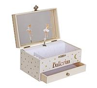 Trousselier Ballerina the Film - Musical Jewellery Box for Young Girls - Glow in the Dark - Music Swan Lake - Ivory Colour, S60111