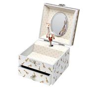 Trousselier Music Box Cube Sophie La Girafe - Music Box with Drawer for Extra Storage - Camel - Classic - Musical Jewellery Box with Light