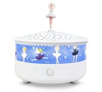 Trousselier - Musical and Ballerina Baby Night Light - Crying Detector Night Light USB Rechargeable Star Projector - 4 Music Included - 14 cm