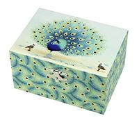 Trousselier - Peacock - Musical Jewellery Box - Ideal Young Girl's Gift - Music Piano Sonata by Mozart - Green Color - 2 Count, S50925