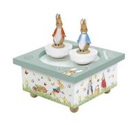 Trousselier - Peter Rabbit© - Dancing Music Box - Ideal Birth Gift - 2 Removable Figures - Easy To Use - Menuet De Mozart - Green Color - 2 count