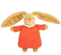 TROUSSELIER - Soft toy - Bunny comforter - 20 cm high - Organic Cotton - Classic Chic - Ideal Birth Gift - Machine washable - Orange Color