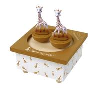 TROUSSELIER - Sophie The Giraffe. - Dancing Music Box - Ideal Birth Gift - 2 Removable Figures - Simple Operation - Piano Music Sonata by Mozart - Colori Caramel