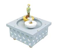 Trousselier - The Little Prince© Saint Exupery - Dancing Music Box - Ideal Birth Gift - 2 Removable Figures - Easy To Use - Strauss'S Music Blue Danube - Sky Blue Color - 2 count