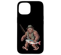 Trout Bigfoot Fisherman Walking Sasquatch Fishing Case for iPhone 15
