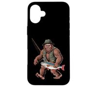 Trout Bigfoot Fisherman Walking Sasquatch Fishing Case for iPhone 16 Plus