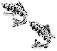 Trout Fish Cufflinks for Men - Fishing Design