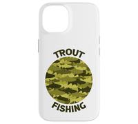 Trout Fishing Porthole Green Case for iPhone 14